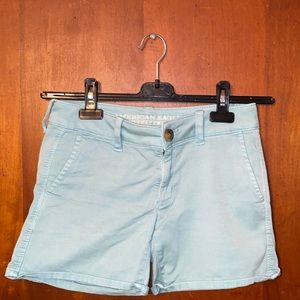 American Eagle aqua jean shorts